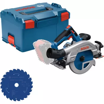 BOSCH Power Tools set: sega circolare a mano a batteria GKS 18V 57 GX con lama in L-BOXX