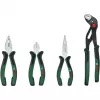 Set di 4 pinze Bosch Powertools 1600A02W7K con pinza combinata, tronchese, pinza a punte e pinza regolabile, verde/nero