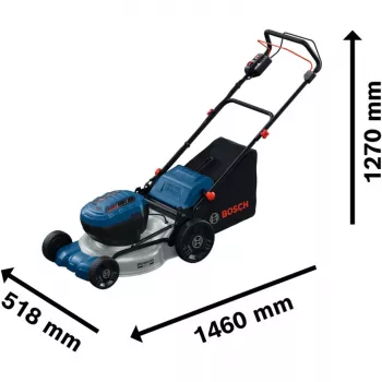 BOSCH POWERTOOLS Rasaerba a batteria GRA 18V2-46SP Professional, 36V (2x18V), blu, 2x batteria ricaricabile agli ioni di litio 5,5 Ah, caricabatterie