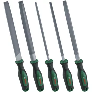 Bosch set di 5 lime, 200 mm, verde/nero