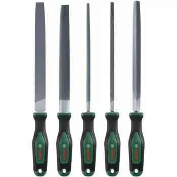 Bosch set di 5 lime, 200 mm, verde/nero
