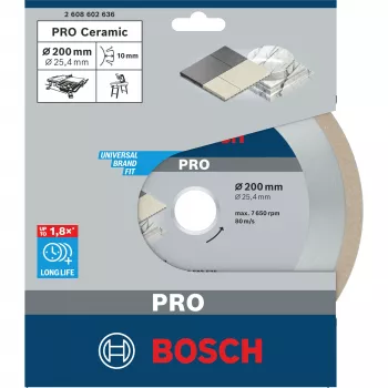 BOSCH POWERTOOLS PRO disco diamantato per ceramica, Ø 200 mm (foro 25,4 mm)