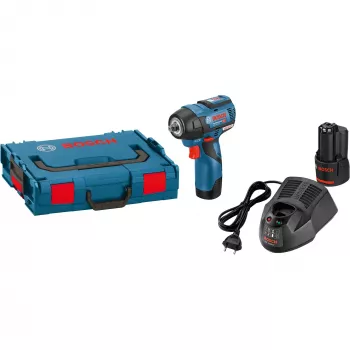 Bosch Professional GDS 12V-115 avvitatore a impulsi a batteria con 2 batterie ricaricabili agli ioni di litio 3,0 Ah, L-BOXX