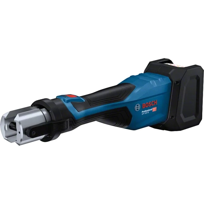 Bosch Professional GPT 18V-32 pressatrice a batteria (Bare Tool, 3 pinze standard SV, L-BOXX)