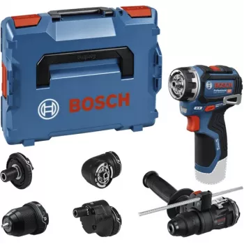 Bosch Professional GSR 12V-32 FC Trapano avvitatore a batteria 12V (blu/nero, macchina senza batteria, 5 adattatori, L-BOXX)
