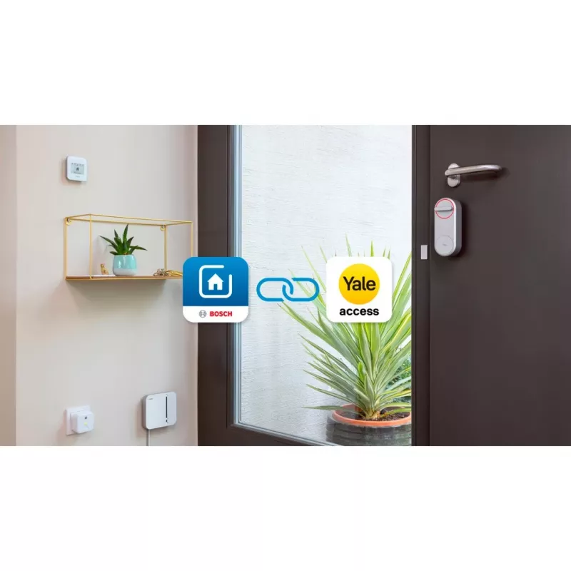 BOSCH SMARTHOME Smart Home Action Package Smart Closing (bianco, 1x Yale Linus Smart Lock, 1x Smart Home Controller)