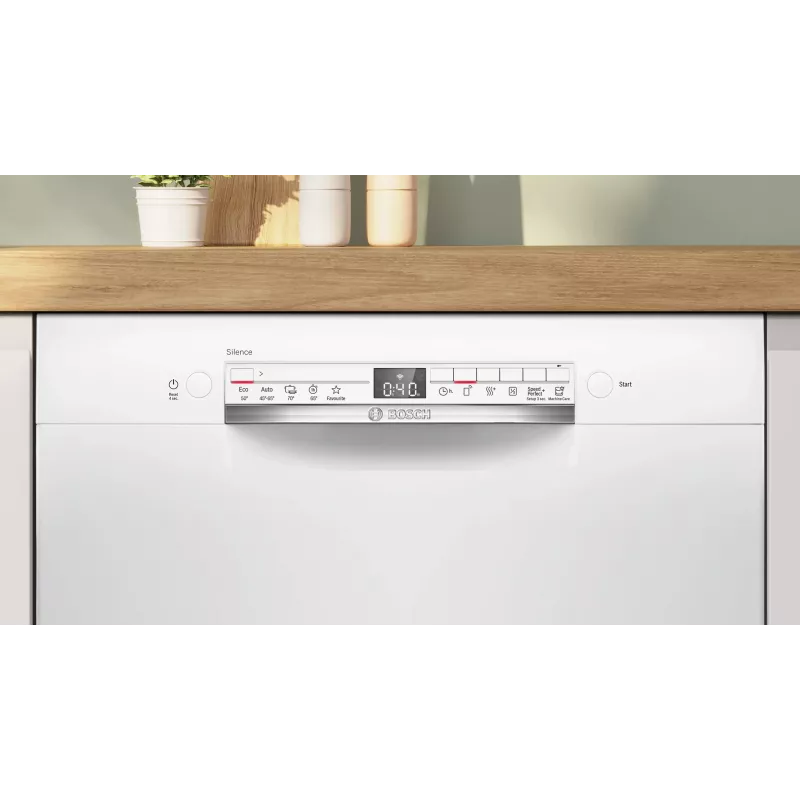Bosch SMU2HTW08E lavastoviglie da incasso, 60 cm, 13 coperti, 5 programmi, classe di efficienza energetica C, AquaStop, bianco