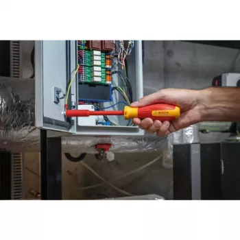 Bosch set di cacciaviti isolati VDE 1600A02NF3, 7 pezzi, taglio/punta a croce/Pozidriv, 1000V, IEC 60900