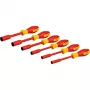 Bosch set di cacciaviti isolati VDE 1600A02NF3, 7 pezzi, taglio/punta a croce/Pozidriv, 1000V, IEC 60900
