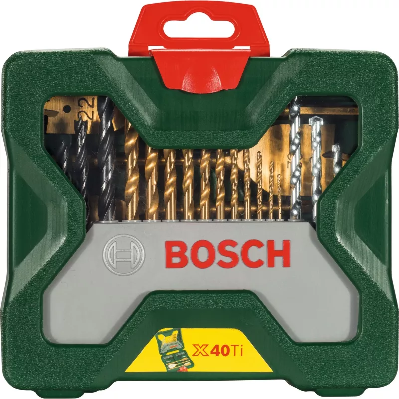 Bosch X-Line TiN set universale da 40 pezzi di punte per trapano e bit per cacciavite 2607019600