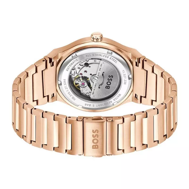 BOSS MAN 1514185 Orologio analogico al quarzo 41mm quadrante nero cinturino in pelle