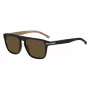 BOSS MAN Occhiali da sole BOSS1599S807 Rettangolari Montatura nera Lenti grigie 56mm