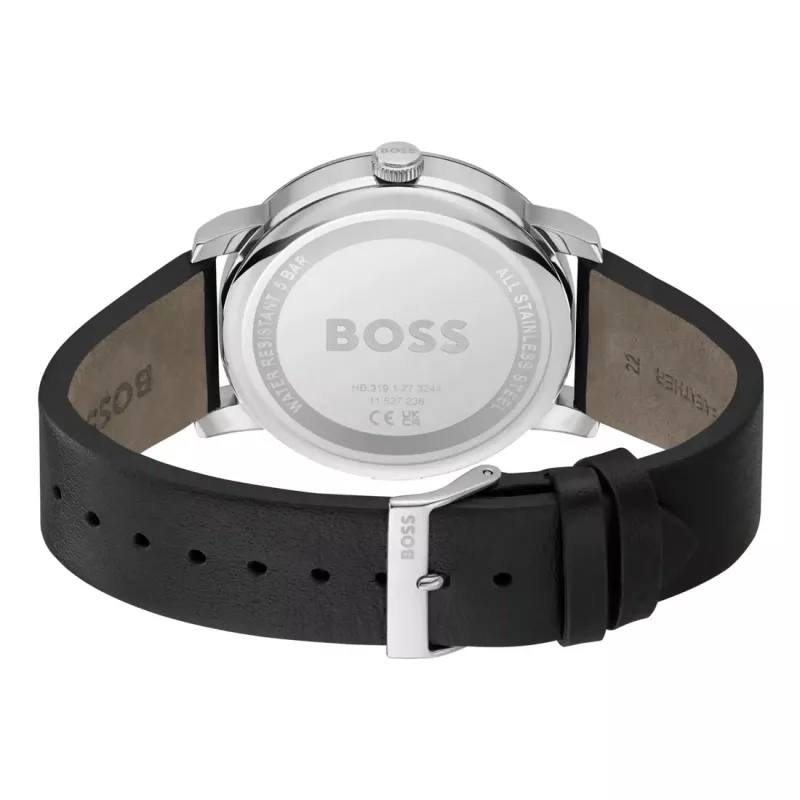 BOSS Orologio uomo 1514125 Velocity cronografo al quarzo 44 mm quadrante blu cinturino in pelle marrone