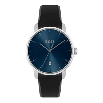 BOSS Orologio da uomo 1514131 40mm Quarzo Cronografo Cassa in acciaio inox Cinturino in pelle nero