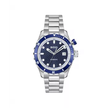 BOSS orologio uomo 1514177 42mm acciaio inox quadrante blu cronografo