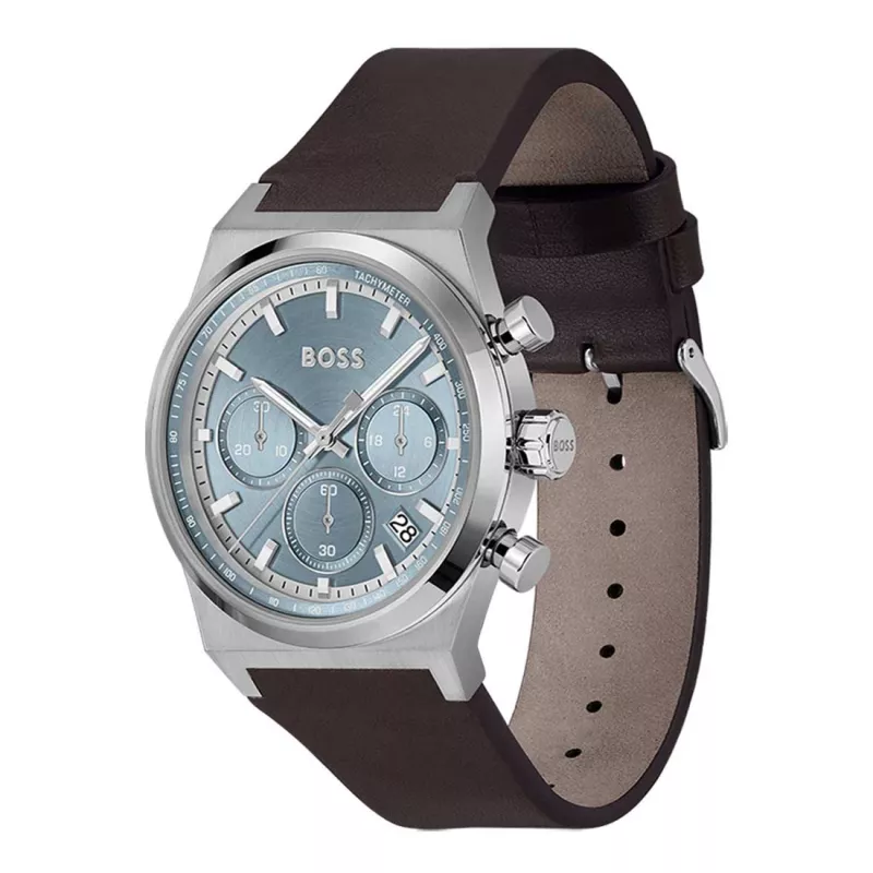 BOSS Orologio da uomo 1514219 41mm Acciaio inox Quadrante blu Cronografo