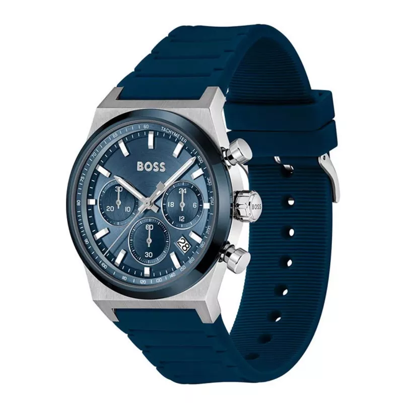 BOSS Orologio uomo 1514243 41mm acciaio inox quadrante blu cronografo