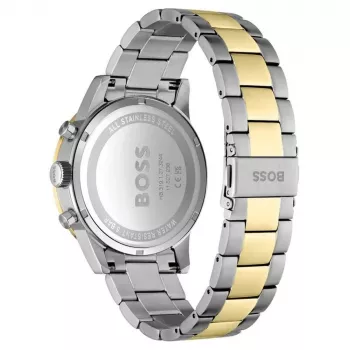 BOSS Skymaster Orologio da uomo al quarzo cronografo 1514163 44mm quadrante blu maglia in acciaio inox