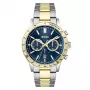 BOSS Skymaster Orologio da uomo al quarzo cronografo 1514163 44mm quadrante blu maglia in acciaio inox