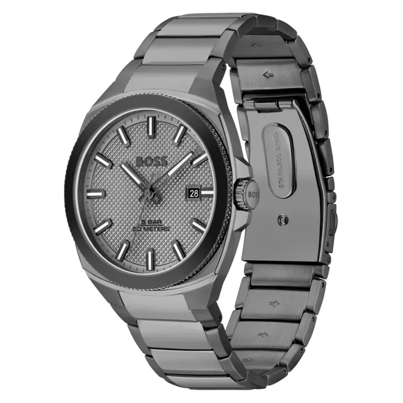 BOSS Skymaster orologio uomo al quarzo 1514137 41mm quadrante blu acciaio inox mesh