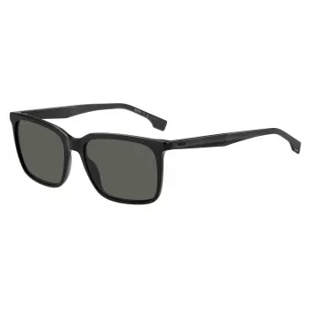 BOSS Occhiali da sole BOSS1579S807 Uomo Square Acetato Montatura nera Lenti grigie 57/17/145 mm