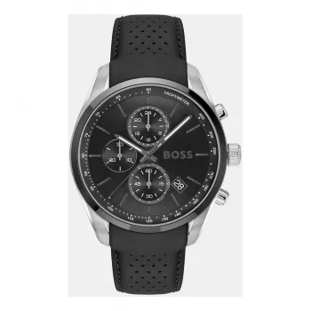 Orologio uomo BOSS 1514224 (44,5 mm) cronografo al quarzo quadrante blu cinturino in pelle marrone