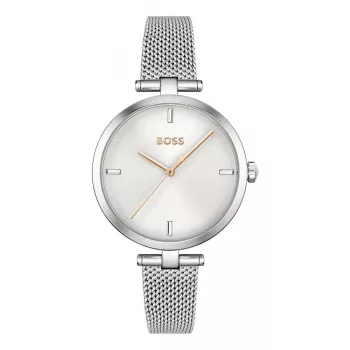 BOSS Orologio da donna 1502653 Quarzo Analogico 32mm Acciaio Maglia Milanaise Argento