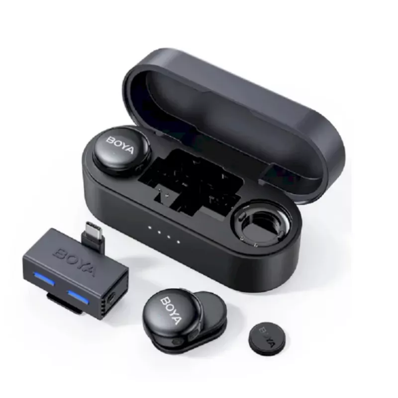 BOYA BOYALINK 3-02 sistema microfonico wireless 2,4GHz USB-C - nero