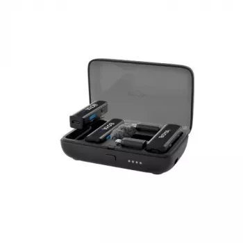 BOYA BOYALINK-TX Sistema microfonico wireless, 2,4 GHz, 1 ricevitore e 2 trasmettitori, autonomia della batteria estremamente lunga, nero