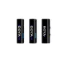 BOYA BOYALINK-TX sistema microfonico wireless, 2,4 GHz, 1 ricevitore e 2 trasmettitori, autonomia della batteria ultra lunga, nero