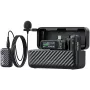 BOYA BOYAMIC 2-01 Sistema microfonico wireless e cablato 2,4 GHz, riduzione del rumore con IA, con 2 ricevitori e 1 trasmettitore (USB-C) nero