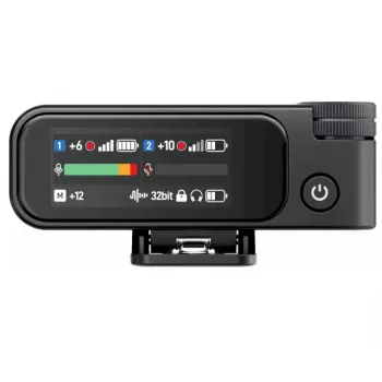 BOYA BOYAMIC 2-02 sistema di microfoni wireless 2,4 GHz, soppressione del rumore con IA, 2 ricevitori + 1 trasmettitore (USB-C) nero