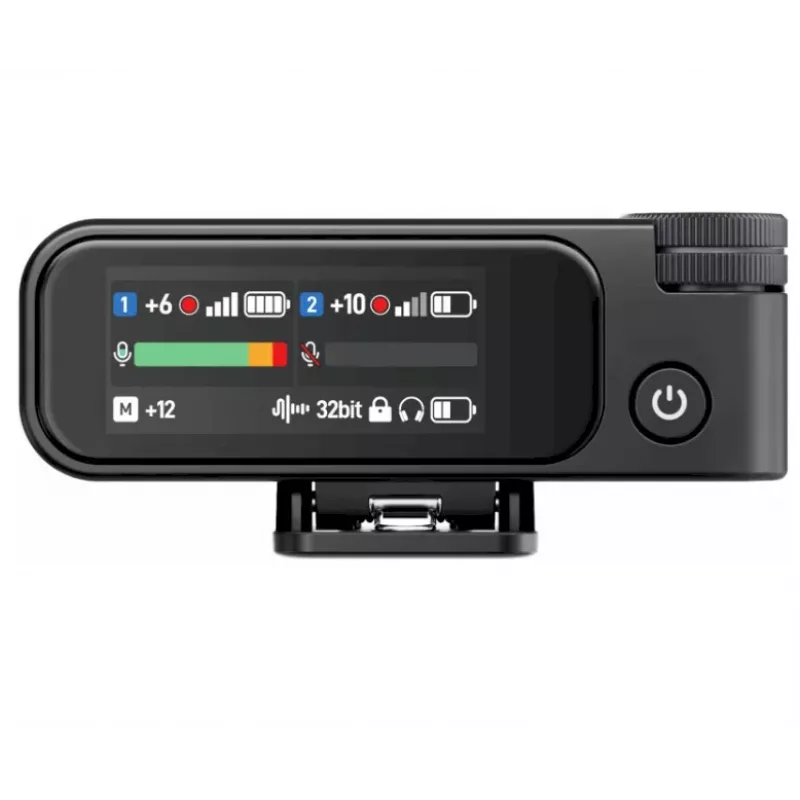 BOYA BOYAMIC 2-02 sistema microfonico wireless 2,4GHz, riduzione del rumore basata su IA, 2 ricevitori + 1 trasmettitore (USB-C) nero