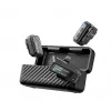 BOYA BOYAMIC 2-02 sistema microfonico wireless 2,4GHz, riduzione del rumore basata su IA, 2 ricevitori + 1 trasmettitore (USB-C) nero