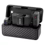 BOYA BOYAMIC 2-02 sistema microfonico wireless 2,4GHz, riduzione del rumore basata su IA, 2 ricevitori + 1 trasmettitore (USB-C) nero