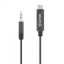 Cavo adattatore audio BOYA BY-K2 da USB-C a TRRS 3,5 mm (20 cm, nero)
