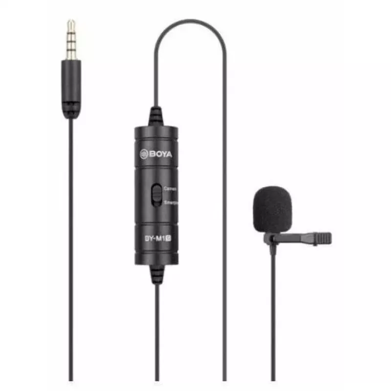 BOYA BY-M1S microfono lavalier omnidirezionale, connettore 3,5 mm, nero
