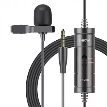 BOYA BY-M1S microfono lavalier omnidirezionale, connettore 3,5 mm, nero