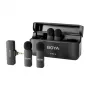 BOYA BY-V4 sistema microfono wireless 2,4GHz con 4 trasmettitori e 1 ricevitore (connettore 3,5mm) nero