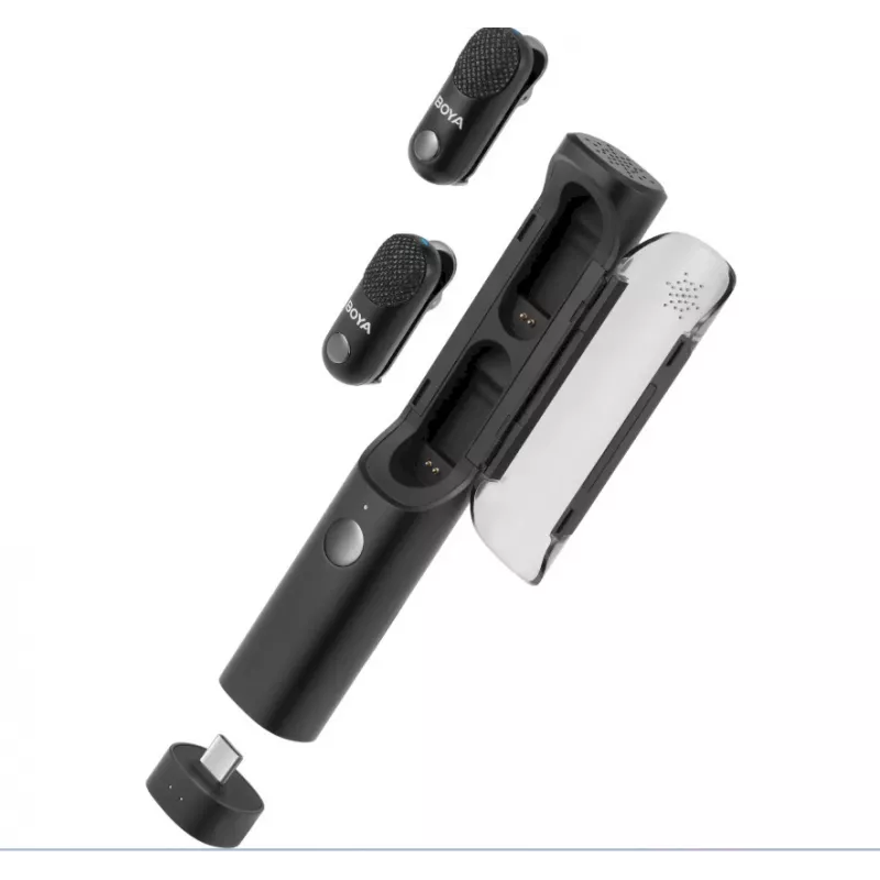 BOYA Magic-02 cuffia con microfono wireless 2,4GHz USB-C/Lightning/3,5mm nera