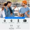 BOYA Mini 2-01 Sistema microfonico wireless 2,4 GHz con 2 trasmettitori e 2 ricevitori (USB-C e Lightning) Nero
