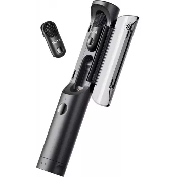 BOYA Microfono wireless Magic-03 2,4GHz con 2 trasmettitori e 2 ricevitori (Type-C e 3,5mm femmina) nero EU
