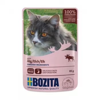 Bozita Chunks in Jelly Elk Cibo umido per gatti, 85 g