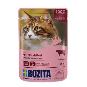 Bozita Bocconcini di manzo in gelatina Cibo umido per gatti 85g