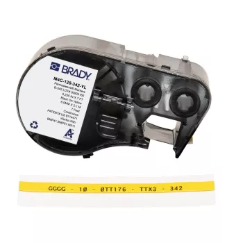 BRADY M4C-125-342-YL Etichetta per marcatura fili termorestringente per stampanti BMP41/BMP51/BMP53/M511 - bianco