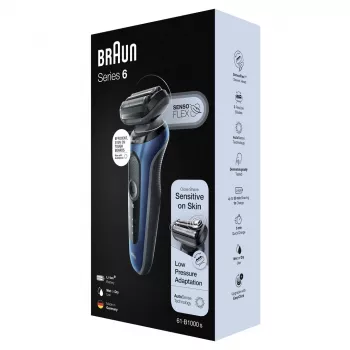 Braun Series 61 - B1000s rasoio elettrico umido e asciutto blu