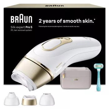 Braun Silk-expert 80851324 epilatore a luce pulsata Intense Pulsed Light (IPL) bianco, giallo