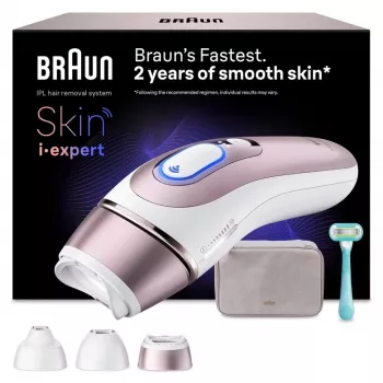 Braun Skin i·expert PL7321 Sistema di epilazione a luce pulsata IPL bianco, oro rosa