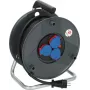 Brennenstuhl 30m IP44 avvolgicavo H07RN-F 3G2.5 con 3 prese tipo E, protezione termica, cavo blu, tamburo nero