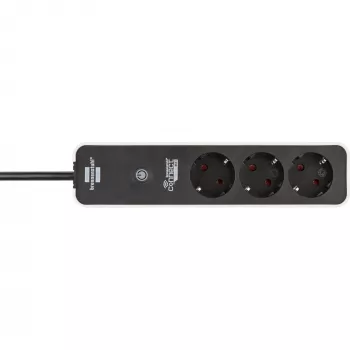BRENNENSTUHL Connect Ecolor ciabatta WLAN 3 prese (bianco/nero, cavo 1,5 m, controllo vocale, timer, app)